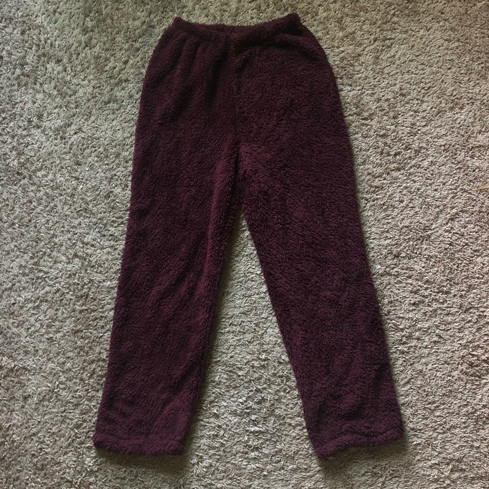SHEIN Elastic Waist Teddy Pants